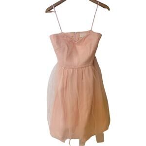 J.Crew 2 Tulle Maura Strapless Mini Dress Ballerina Pink Prom Homecoming Wedding